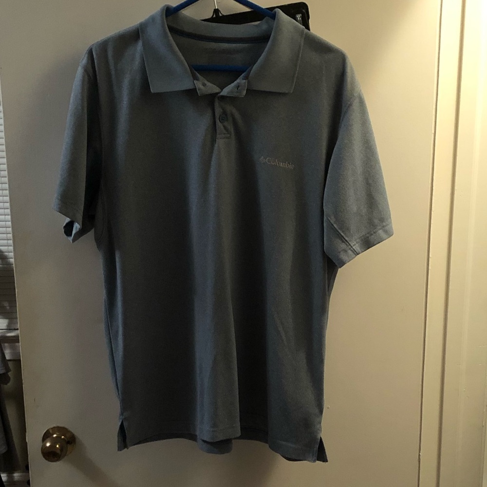 Columbia polo blue shirt sporty polyester